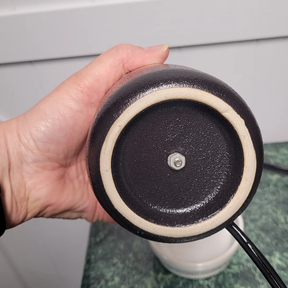 Modern Dark Brown and White Ceramic Wax Melt Holder